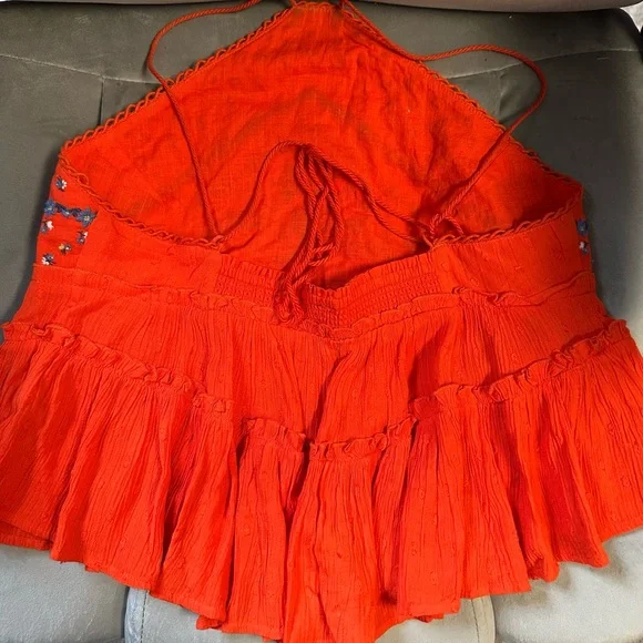 Free People Orange Embroidered Camisole - Picture 3 of 4